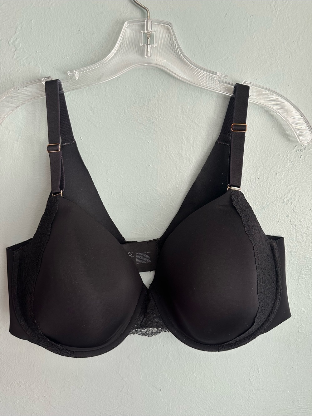Soma Vanishing 360 Perfect Coverage Underwire Black Lace-Edge T-Shirt Bra 40D